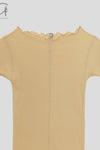 BASERANGE ribbed cotton long-sleeved top T-shirt TTPAL series collection France BAS-TTPAL-RB-SP25-HEN YELLOW TTPAL-RB-000